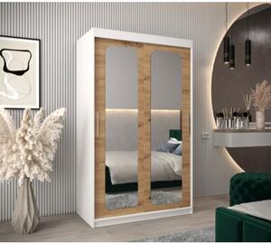 Szafa przesuwna garderoba Promo T3 120 wys. 200 cm biaÅy + artisan