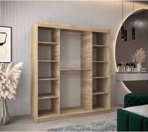 Szafa przesuwna garderoba Verona 1 180 wys. 200 cm sonoma + biaÅy