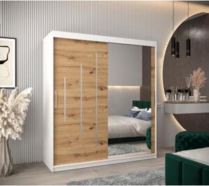 Szafa przesuwna garderoba York 2 180 wys. 200 cm biaÅy + artisan
