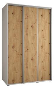 Szafa przesuwna wysoka Davos 1 150, gÅ. 60 cm biaÅy + artisan + srebrny