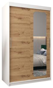 Szafa przesuwna garderoba Promo T2 120 wys. 200 cm biaÅy + artisan