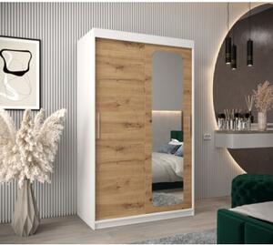 Szafa przesuwna garderoba Promo T2 120 wys. 200 cm biaÅy + artisan