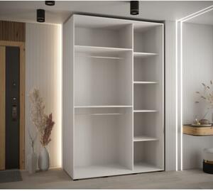 Szafa przesuwna wysoka Davos 1 150, gÅ. 60 cm biaÅy + biaÅy + zÅoty