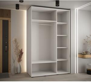 Szafa przesuwna wysoka Davos 1 150, gÅ. 60 cm biaÅy + biaÅy + zÅoty