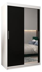Szafa przesuwna garderoba Tokyo 2 120 wys. 200 cm biaÅy + czarny
