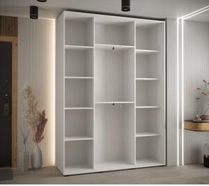 Szafa przesuwna wysoka Davos 1 160, gÅ. 45 cm biaÅy + czarny + czarny