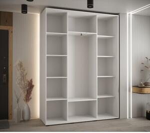 Szafa przesuwna wysoka Davos 1 160, gÅ. 45 cm biaÅy + czarny + czarny