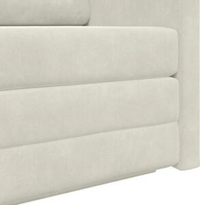 Sofa bed kremowy 124 x 204 x 61 cm aksamit