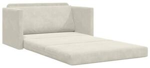 Sofa bed kremowy 124 x 204 x 61 cm aksamit