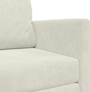Sofa bed kremowy 124 x 204 x 61 cm aksamit