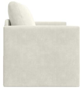 Sofa bed kremowy 124 x 204 x 61 cm aksamit