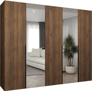 Szafa uchylna otwierana Alicante 2 250 wys. 202 cm orzech warmia + u. czarny