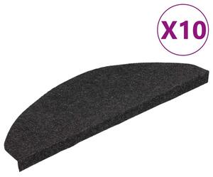 Samoprzylepne nakÅadki na schody, 10szt., czarne, 65x22,5x3,5cm