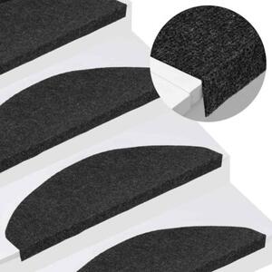 Samoprzylepne nakÅadki na schody, 10szt., czarne, 65x22,5x3,5cm