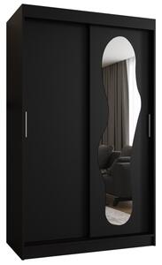Szafa przesuwna z lustrem garderoba Ultra 120 wys. 200 cm czarny