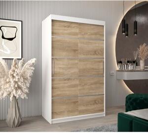 Szafa przesuwna garderoba Verona 1 120 wys. 200 cm biaÅy + sonoma