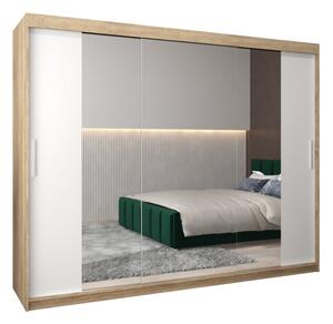 Szafa przesuwna garderoba Tokyo 2 250 wys. 200 cm sonoma + biaÅy