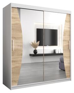 Szafa przesuwna garderoba Monaco 180 wys. 200 cm biaÅy + sonoma