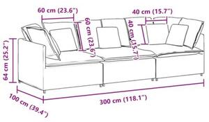 Sofa moduÅowa z poduszkami aksamitna ciemnozielona