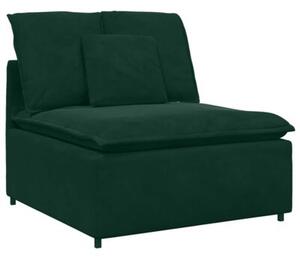 Sofa moduÅowa z poduszkami aksamitna ciemnozielona
