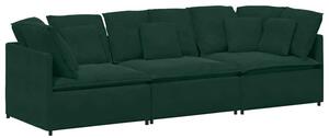 Sofa moduÅowa z poduszkami aksamitna ciemnozielona