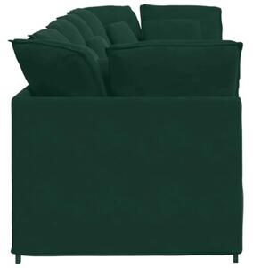Sofa moduÅowa z poduszkami aksamitna ciemnozielona
