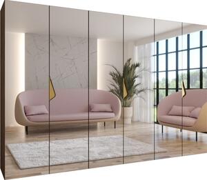 Szafa uchylna otwierana Sandi 3 300 (3x100) wys. 202 cm orzech warmia + u. zÅoty