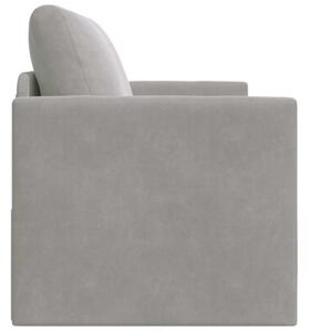Sofa bed jasnoszary 124 x 204 x 61 cm aksamit