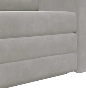 Sofa bed jasnoszary 124 x 204 x 61 cm aksamit