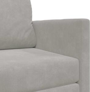 Sofa bed jasnoszary 124 x 204 x 61 cm aksamit