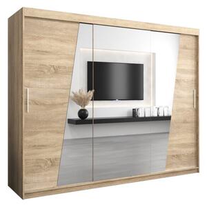 Szafa przesuwna garderoba Rhomb 250 wys. 200 cm sonoma + sonoma