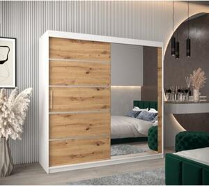Szafa przesuwna garderoba Verona 2 200 wys. 200 cm biaÅy + artisan