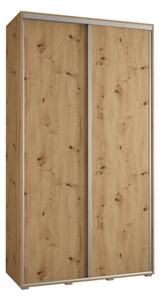 Szafa przesuwna wysoka Davos 1 140, gÅ. 60 cm artisan + artisan + srebrny