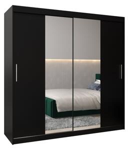Szafa przesuwna garderoba Tokyo 1 200 wys. 200 cm czarny + czarny