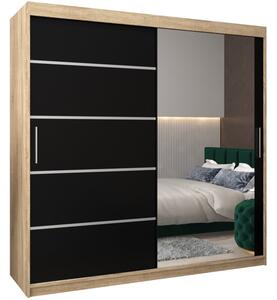 Szafa przesuwna garderoba Verona 2 200 wys. 200 cm sonoma + czarny