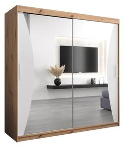 Szafa przesuwna garderoba Monaco 200 wys. 200 cm artisan + biaÅy