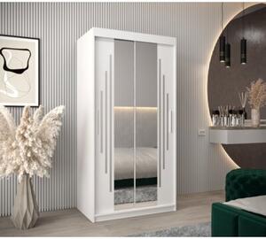 Szafa przesuwna garderoba York 1 100 wys. 200 cm biaÅy + biaÅy