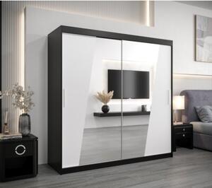 Szafa przesuwna garderoba Wave 200 wys. 200 cm czarny + czarny
