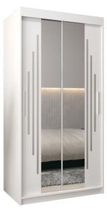 Szafa przesuwna garderoba York 1 100 wys. 200 cm biaÅy + biaÅy