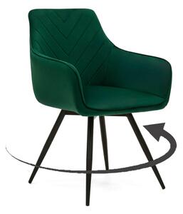 MebleMWM Krzesło obrotowe DC0084-6 | welur | Zielony