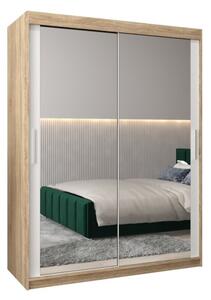 Szafa przesuwna garderoba Tokyo 3 150 wys. 200 cm sonoma + biaÅy