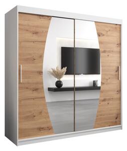 Szafa przesuwna garderoba Elypse 200 wys. 200 cm biaÅy + artisan