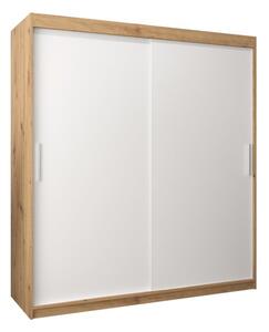 Szafa przesuwna garderoba Tokyo 180 wys. 200 cm artisan + biaÅy