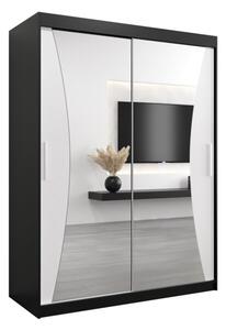 Szafa przesuwna garderoba Monaco 150 wys. 200 cm czarny + czarny
