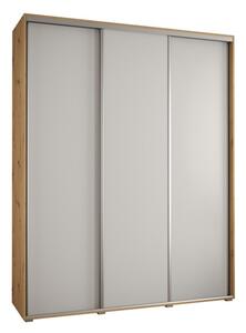 Szafa przesuwna wysoka Davos 1 190, gÅ. 60 cm artisan + biaÅy + srebrny