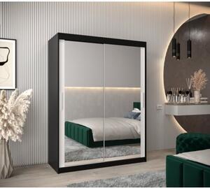 Szafa przesuwna garderoba Tokyo 3 150 wys. 200 cm czarny + czarny