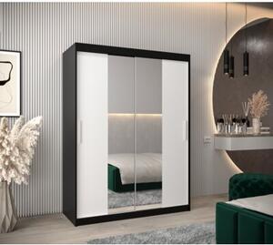 Szafa przesuwna garderoba Tokyo 1 150 wys. 200 cm czarny + czarny