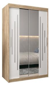 Szafa przesuwna garderoba York 1 120 wys. 200 cm sonoma + biaÅy