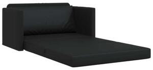 Sofa bed czarny 124 x 71 x 78 cm sztuczna skÃ³ra