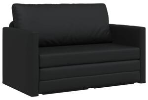 Sofa bed czarny 124 x 71 x 78 cm sztuczna skÃ³ra